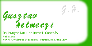 gusztav helmeczi business card